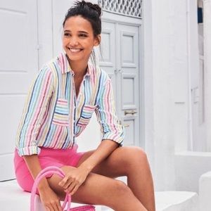 Boden The Linen Shirt in Candy Stripe
